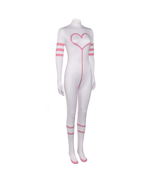 Angel Dust Hazbin Hotel White Bodysuit Cosplay Costume-Skycostume