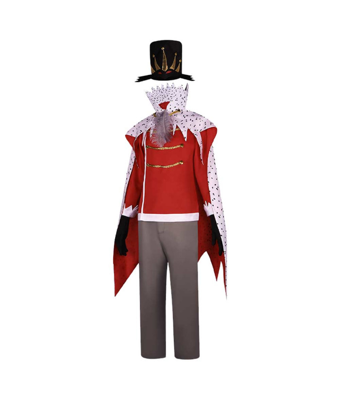 Stolas Helluva Boss Hazbin Hotel Red Outfit Cosplay Costume-Skycostume