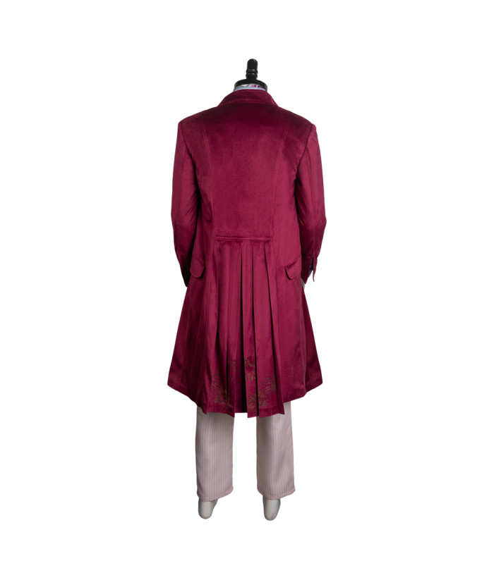 Willy Wonka Wonka 2023 Wine Red Halloween Cosplay Costume