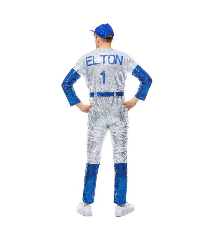 Rocketman Elton John Dodgers Baseball Uniform Cosplay Costume- Skycostume
