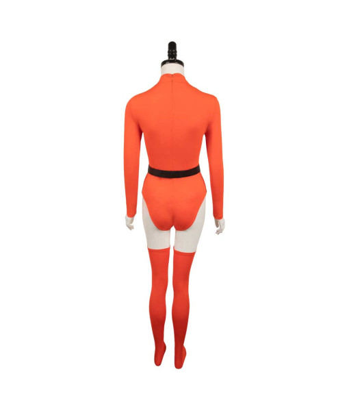 Women Orange Highleg Leotard Sexy Costume