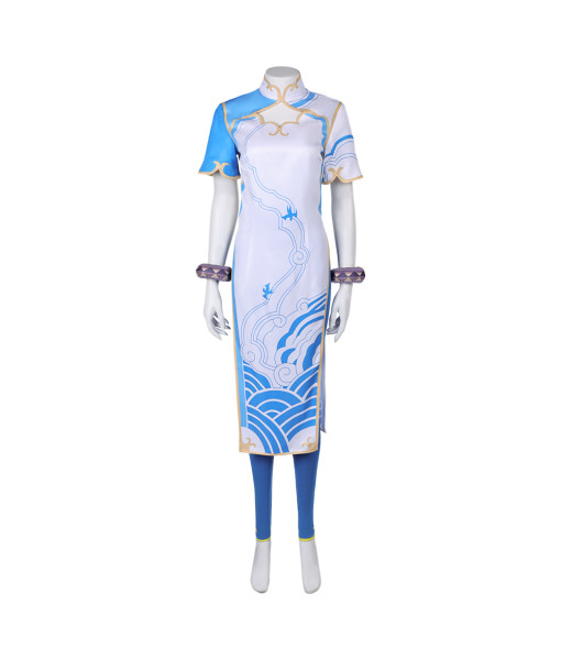 Chun Li Street Fighter 6 Blue Suit Cosplay Costume