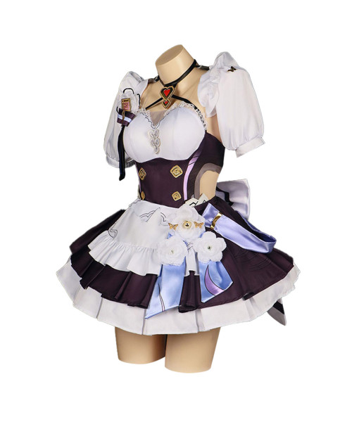 Women Maid Dress Waist Sweetheart Short Skirt Halloween Stage Costume