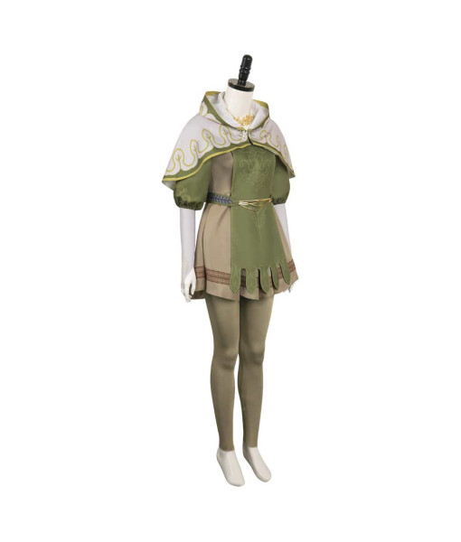 Women Medieval Green Outfit Fullset Mage Fantasy World Halloween Costume