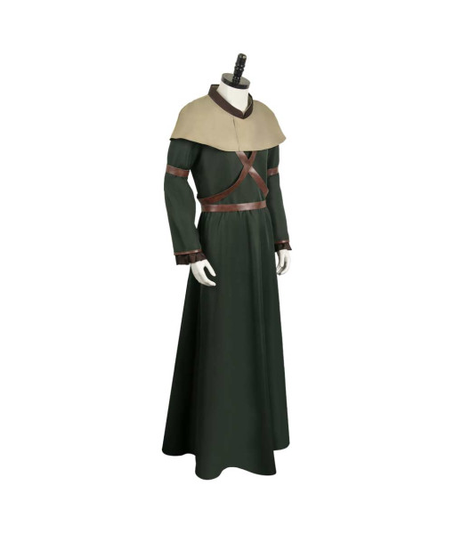 Women Medieval Wizard Mage Fantasy World Black Suit Halloween Costume