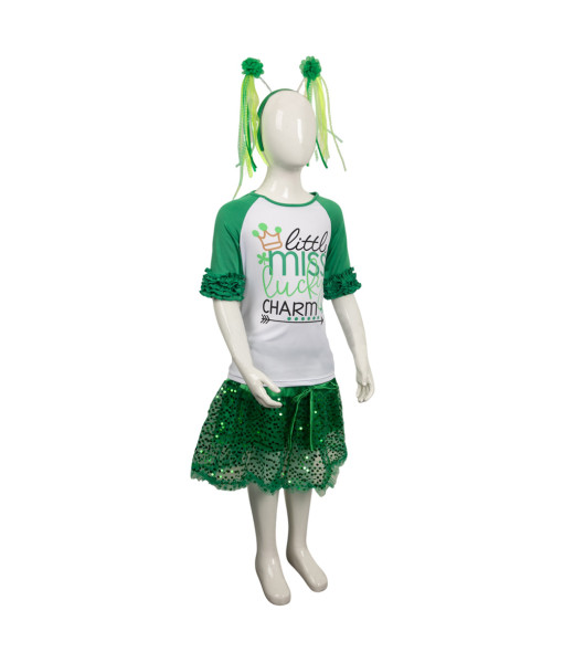 St. Patricks Day Costume Accessories Green Shamrock Tutu Skirt Cosplay Costume