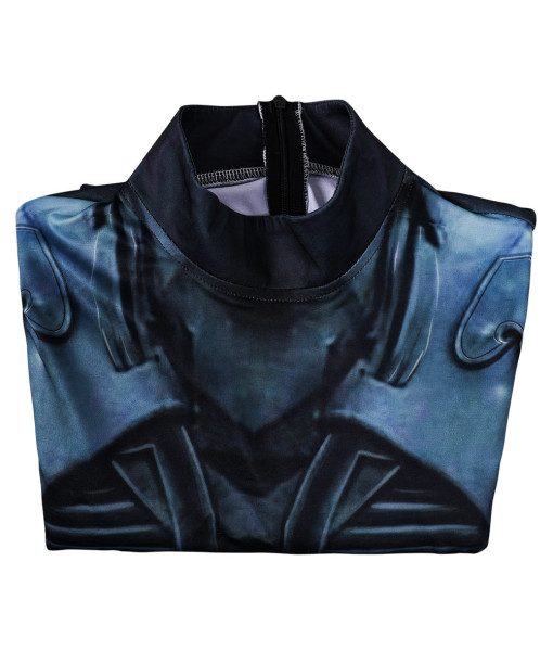 Men Blue Printed Jumpsuit Futuristc Sci-fi Halloween Costume