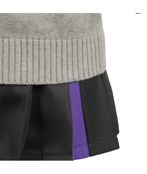 Women Grey Vest White Shirt School Uniform Halloween Costume