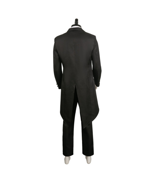 Men Black School Uniform Classic Royal Suit Halloween Costume