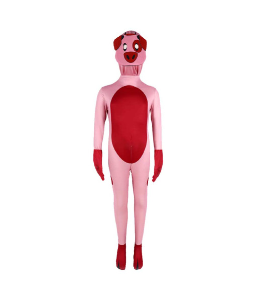 Kids Children Pink Pigge Jumpsuits Halloween Costume