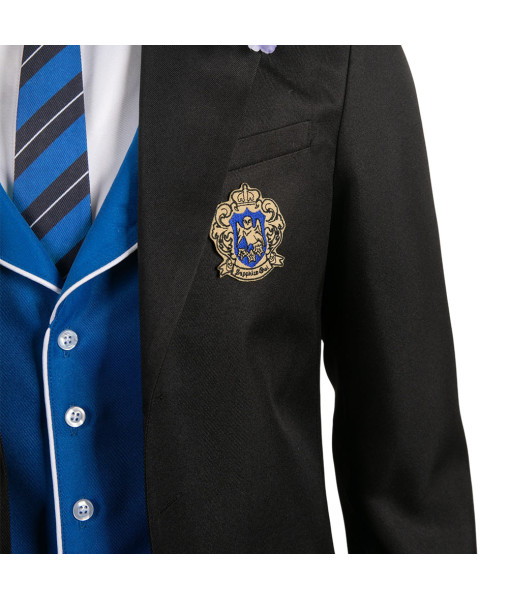 Men Blue Vest School Uniform Royal Suit Halloween Costume