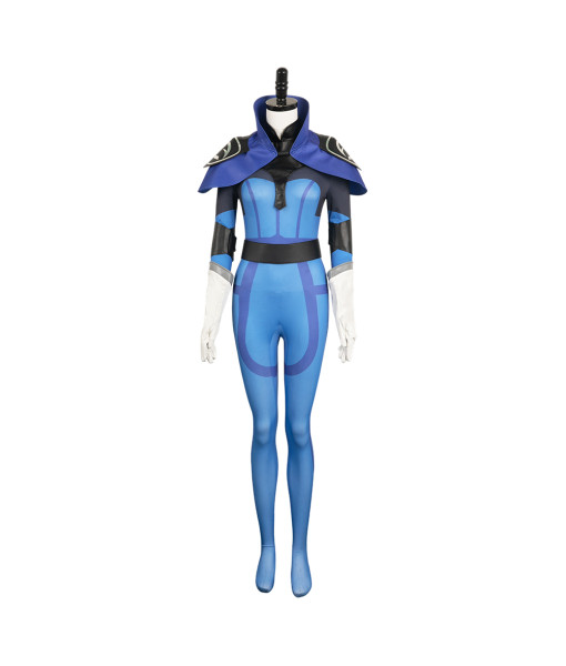 Luna Dota 2 Game Women Blue Jumpsuits Cosplay Costume