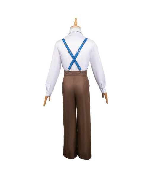 Men 18th Century Brown Pants Overall Suit Fullset Halloween Costume