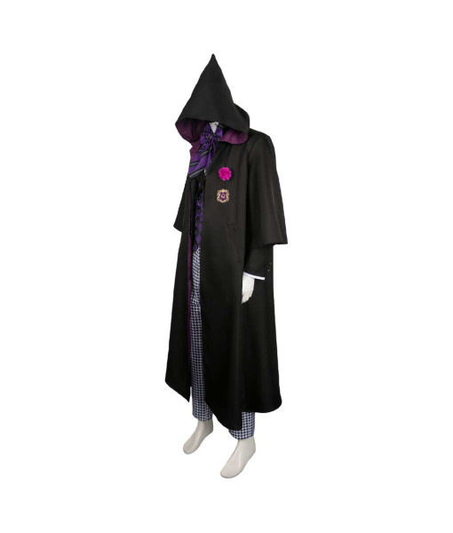 Men Purple School Uniform Wizard Pupil Halloween Costume