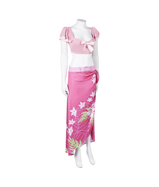 Women Pink Beach Dress Howaii Casual Costume