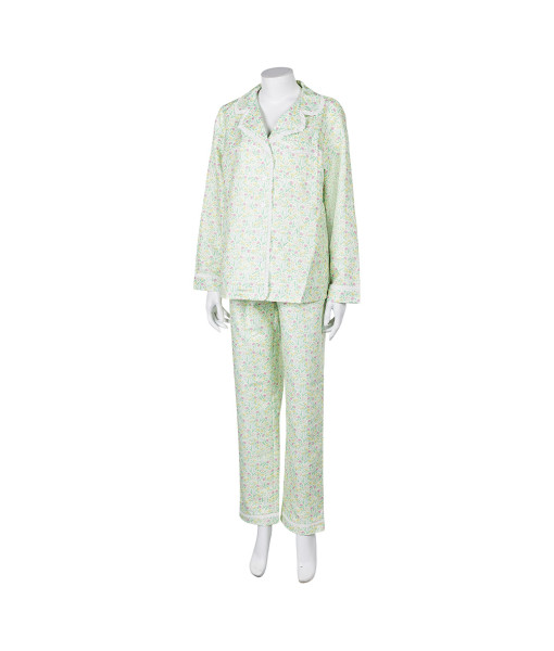 Women Green Floral Pajamas 