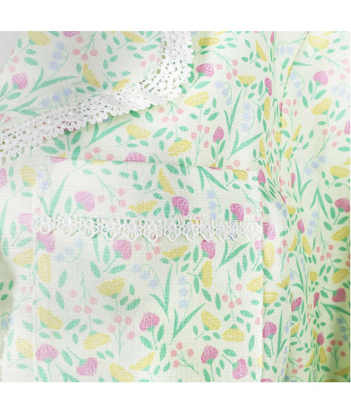 Women Green Floral Pajamas 