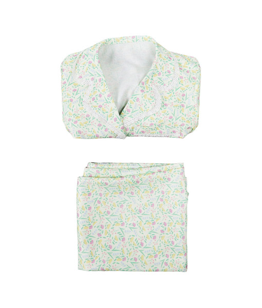 Women Green Floral Pajamas 