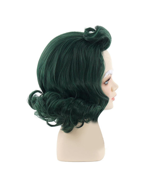 Green Short Curly Hair Halloween Costume Accessories