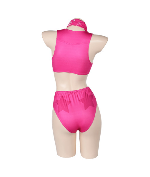 Women Pink Bikini with Scarf Sexy Swinsuit 