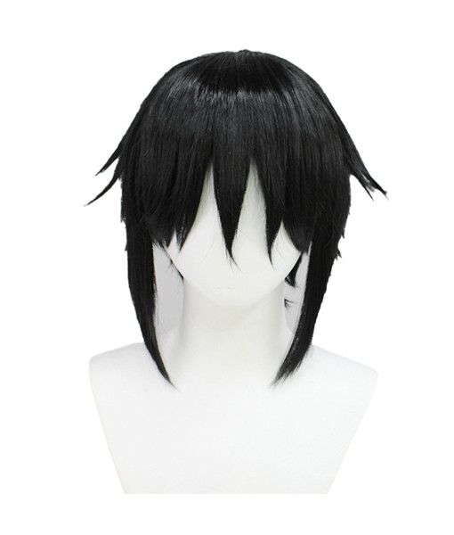 Men Anime Black Short Hair Wig Cosplay Halloween Accessories