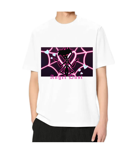 Teenager White Shirt Spider Web Printed Halloween Costume