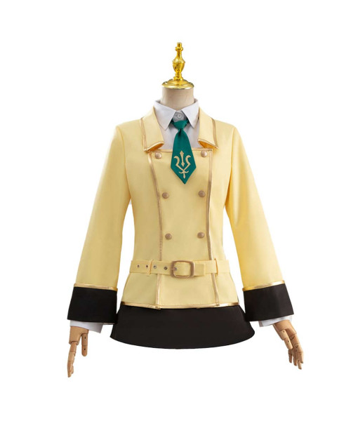 Women Yellow School Uniform Coat Royal Suit Halloween Costume