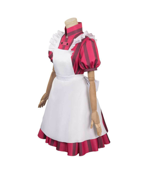 Kiriko The Boy and the Heron Anime Pink Women Maid Dress Cosplay Costume