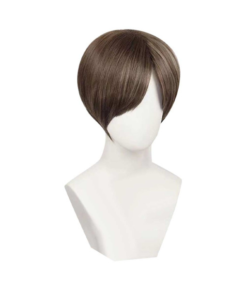 Short Hair Wig with Lean Brown Highlights Halloween Costume Accessories