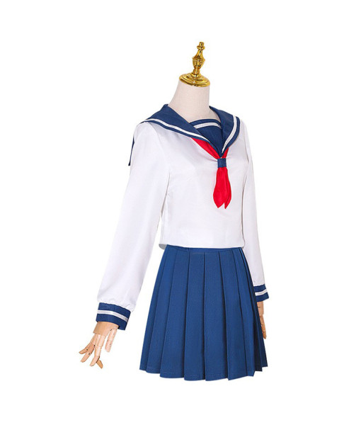 Women Classic Blue School Uniform Sailor Dress Jk Uniform Halloween Costume