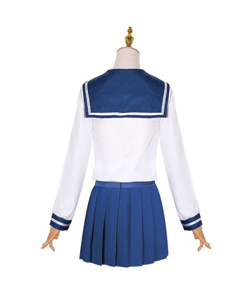 Women Classic Blue School Uniform Sailor Dress Jk Uniform Halloween Costume