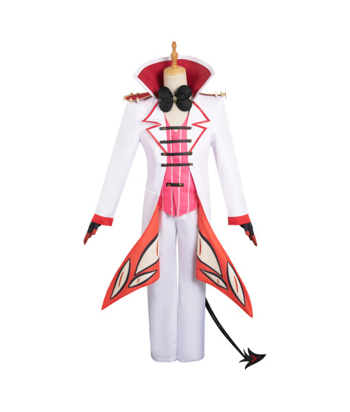 Lucifer Hazbin Hotel Battle Suit White Uniform Cosplay Costume
