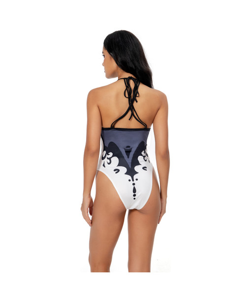 Women Sexy Black See Through One-Piece Swimsuit Halloween Costume