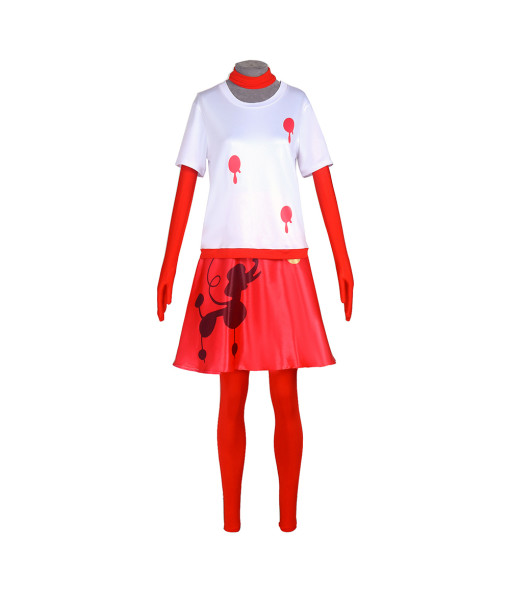 Niffty Hazbin Hotel Pilot Version Red Outfits Cosplay Costume