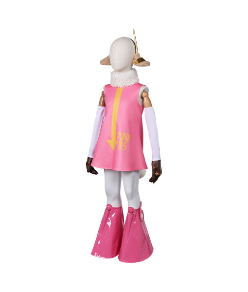 PUNK-05 Atlas One Piece Anime Kids Children Pink Dress Full Set Cosplay Costume
