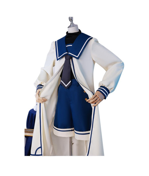 Teen Scallop Clothes Navy Sailor Blue Outfit Halloween Costume