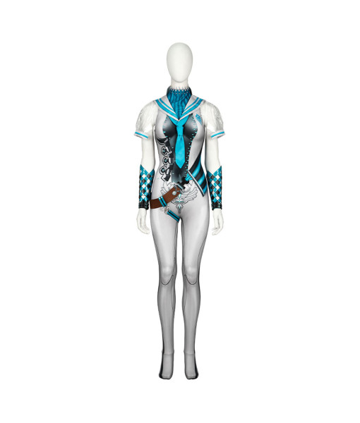 Eve Stellar Blade Game Blue Bodysuit Cosplay Costume