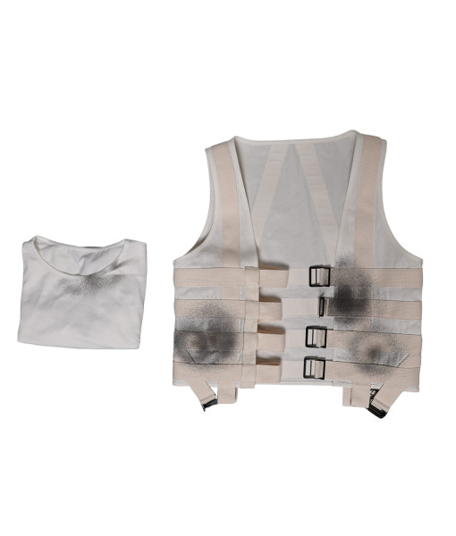 Men Stuntman Faux Wire Vest White Shirt Halloween Costume