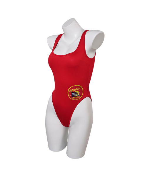 Women Red One-piece Swimsuit Basic Outfit Halloween Party Costume 