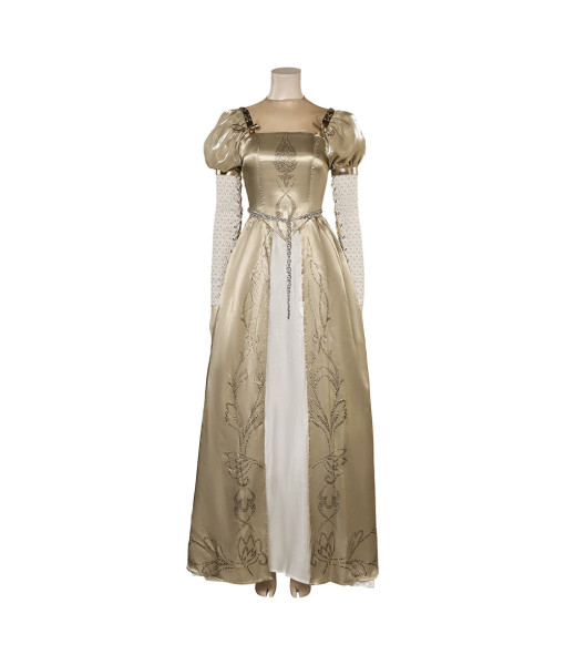 Women Golden Gown Princess Role Play Halloween Costume