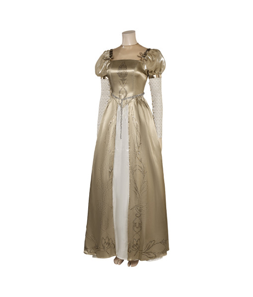 Women Golden Gown Princess Role Play Halloween Costume