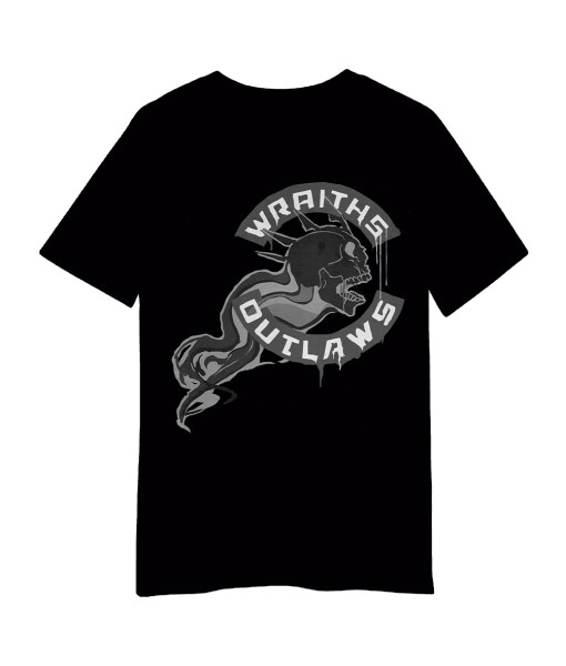 Wraiths Outlaws Cyberpunk Game Black T-Shirt Cosplay Costume
