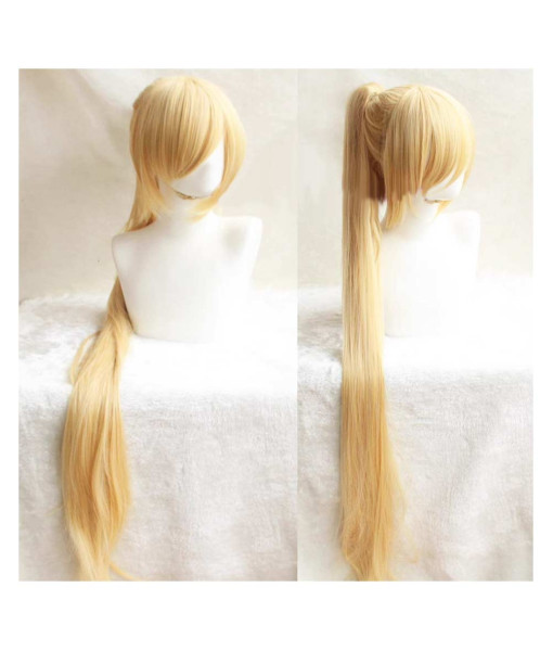 Women Golden Wig Long Hair Halloween Costume Accessories