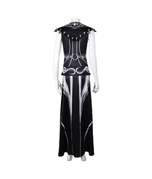 Women Fantasy Black V Neck Long Robe Halloween Costume