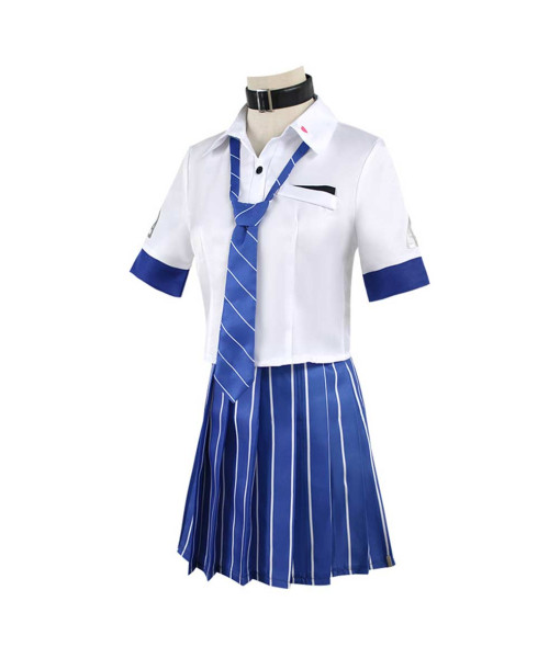 Women Navy Blue School Uniform Suit Fullset Halloween Costume