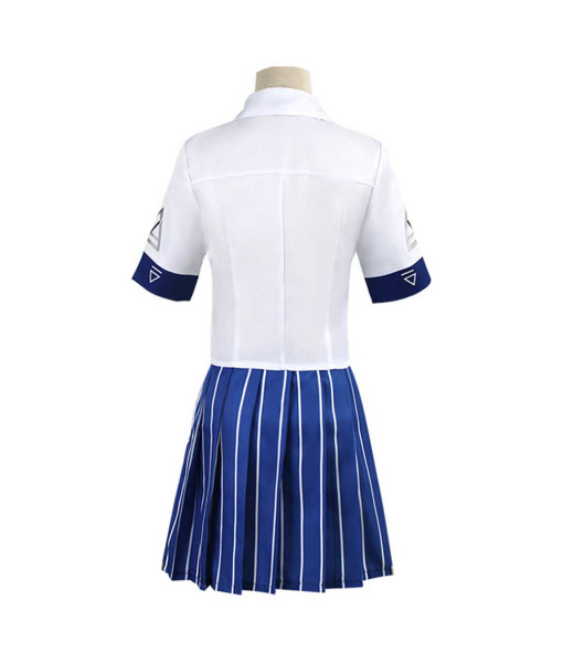 Women Navy Blue School Uniform Suit Fullset Halloween Costume