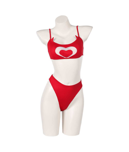 Women Red Devil Horn Swimsuit Sexy Bikini Halloween Party Costume