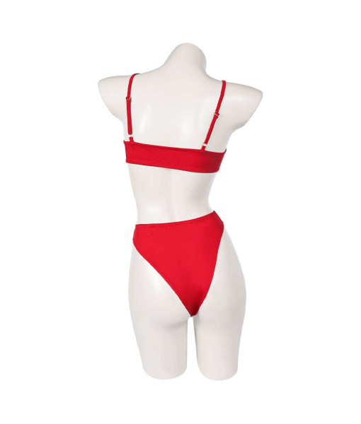 Women Red Devil Horn Swimsuit Sexy Bikini Halloween Party Costume