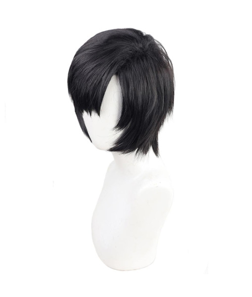 Women Short Black Hair Slanted Fringe Wig Halloween Costume Accessories