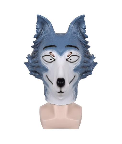 Adult Animal Blue Wolf Head Latex Mask Halloween Accessories